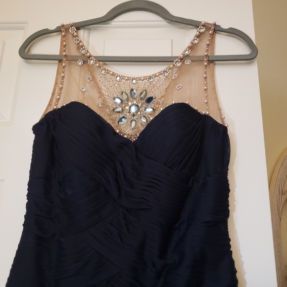 Cache Navy Blue Ruched Dress - Picture 2 of 5